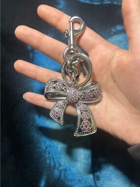 Coach Silver Bow Keychain